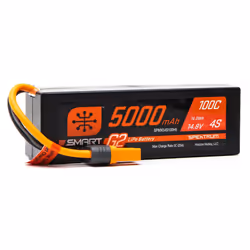 Spektrum 14.8V 5000mAh 4S 100C Smart G2 Hardcase LiPo Battery: IC5 SPMX54S100H5