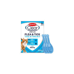 Bob Martin Clear | Spot On Flea Treatment for Cats & Ferrets | Kills Fleas & Ticks | Fast Control, 15 Week Protection | (3 Pipettes)