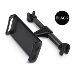 Car Rear Pillow Phone Holder Tablet Car Stand Seat Rear Headrest Mounting Bracket for iPhone X8 iPad Mini Tablet 4-11 Inch - black