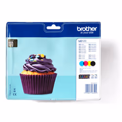 Brother LC123VALBPDR, Black, Cyan, Magenta, Yellow, 1 pc(s), 600 pages, 600 pages, Multi pack
