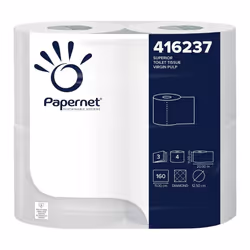 Papernet Luxury Embossed 2 Ply Toilet Rolls (40 Rolls) - 160 Sheets