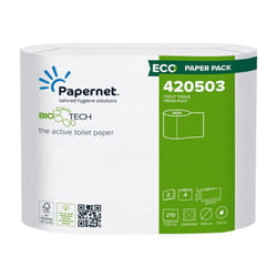 Papernet 420503 Bio Tech Embossed 2 Ply Toilet Rolls 210 Sheets (40 Rolls)