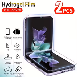 2 PCS Curved Soft Hydrogel Film For Samsung Galaxy Z Flip4 5G 3 Z Flip3 Flip 3 Screen Protector Not Glass Samsungs Z Flip5 F  ...