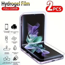 2 PCS Curved Soft Hydrogel Film For Samsung Galaxy Z Flip4 5G 3 Z Flip3 Flip 3 Screen Protector Not Glass Samsungs Z Flip5 F - Samsung Galaxy Z Flip 3