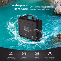 Portable IP66 Rated Waterproof Shockproof Hard Camera Case W/ Fit Foam