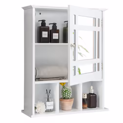Wall-mounted Bathroom Cabinet Storage Organizer Medicine Cabinet