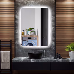 Shatterproof Wall Mounted Mirror Bathroom Mirror with LED Lights