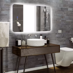 Shatterproof Wall Mounted Mirror Bathroom Mirror with LED Lights