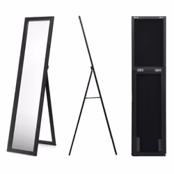 Full-length Wood Free-Standing Mirror Wall Mirror Country House Style