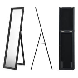 Full-length Wood  Free-Standing Mirror Wall Mirror Country House Style
