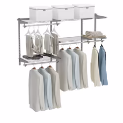 Custom Closet Organizer Kit System Wall Mounted Adjustable Closet