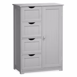 Wooden Free Standing Storage Cabinet Side Storage Organizer Cabinet