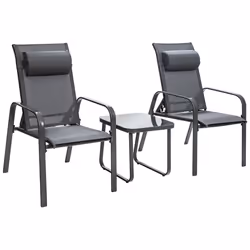 3-Piece Patio Bistro Furniture Set Outdoor Porch Furniture Set