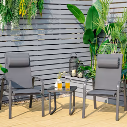 3-Piece Patio Bistro Furniture Set Outdoor Porch Furniture Set