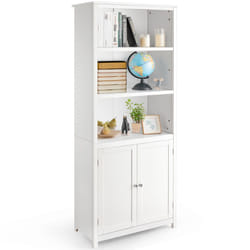 Bookcase Shelving Storage Cabinet Standing Wooden Display Book Shelf
