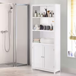 Bookcase Shelving Storage Cabinet Standing Wooden Display Book Shelf