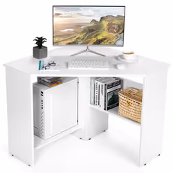 Home Office Computer Desk Corner Table Triangular Makeup Vanity Desk