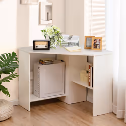 Home Office Computer Desk Corner Table Triangular Makeup Vanity Desk