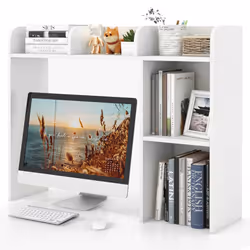 Desk Bookshelf Storage Organizer Display Shelf Rack for Dorm or Office