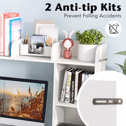 Desk Bookshelf Storage Organizer Display Shelf Rack for Dorm or Office