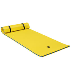 Floating Water Mat Swimming Pool Float Pad w/ Rolling Pillow Design