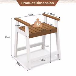 Bathroom Shower Bench Spa Seat Bath Stool Waterproof Chair w/Handrails