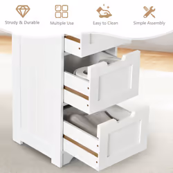Floor Storage Cabinet Freestanding Bathroom Cupboard with 4 Drawers