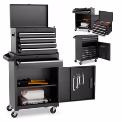 5-Drawer Rolling Tool Chest Tool Storage Cabinet w/ Lockable Wheels