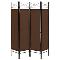 182cm Room Divider 4-Panel Folding Steel Frame Divider