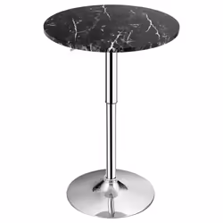 Modern Bar Table Multifunctional Round Pub Table Marble Patterns