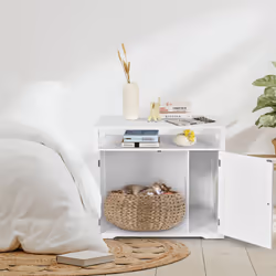 Cat Litter Box Enclosure Hidden Cat Washroom Wooden Litter Box Cover
