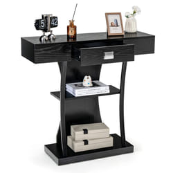T-Shaped Living Room Console Table Entryway Accent Table w/ Drawer