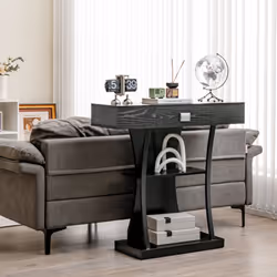 T-Shaped Living Room Console Table Entryway Accent Table w/ Drawer