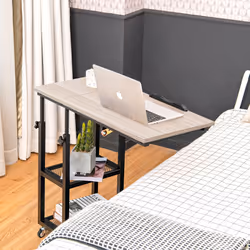 Adjustable C-Shaped Mobile Bedside Table Couch Table Tiltable Tabletop
