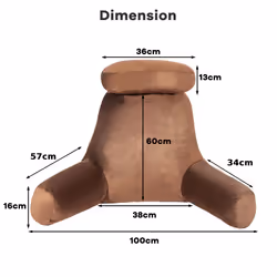 Rest Body Pillow w/ Support Arms & Detachable Neck Roll &Covers
