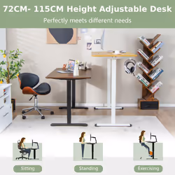 Height Adjustable Electric Computer Desk w/Cable Management HomeOffice