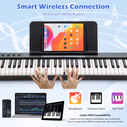88-Key Foldable Digital Piano  Semi Weighted  Electronic Keyboard
