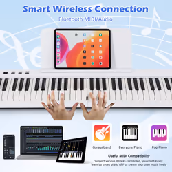 88-Key Foldable Digital Piano Semi Weighted Electronic Keyboard