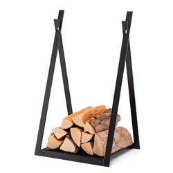 Decorative Firewood Log Rack w/ Stable Triangular Structure Heavy Duty