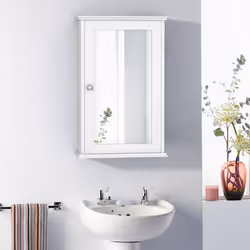 Mirrored Bathroom Cabinet Wall Mount Storage Cabinet with Single Door