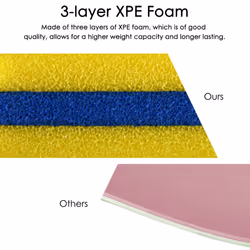 3 Layer Floating Water Mat Buoyancy Pad Swimming Pool Float Mat W/Rope