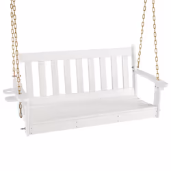 HDPE Porch Swing Outdoor Patio Hanging Chair w/ Adjustable Chain