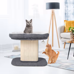 2-Tier Cat Tree Cat Tower Kitten Activity Center w/ Cozy Cat Bed