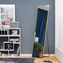Full Length Mirror Rectangular Dressing Mirror Standing Wall-mounted