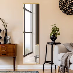 Full Length Mirror Rectangular Dressing Mirror Standing Wall-mounted