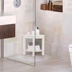 Corner Bath Stool Waterproof Shower Seat Bathroom Corner Seat
