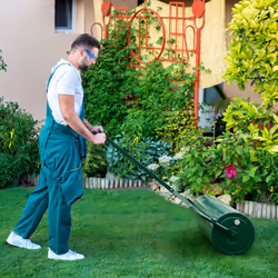 Metal Lawn Roller Push/Tow-Behind Lawn Roller 63L Sod Roller