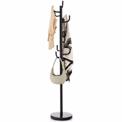 Free-Standing Coat Rack Metal Frame Coat Hanger Entryway Coat Stand