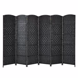 271 x 180cm 6-Panel Room Divider Folding Privacy Screen Metal Hinge