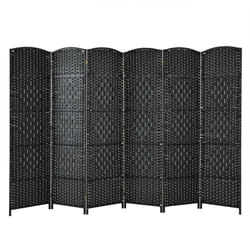 271 x 180cm 6-Panel Room Divider Folding Privacy Screen Metal Hinge